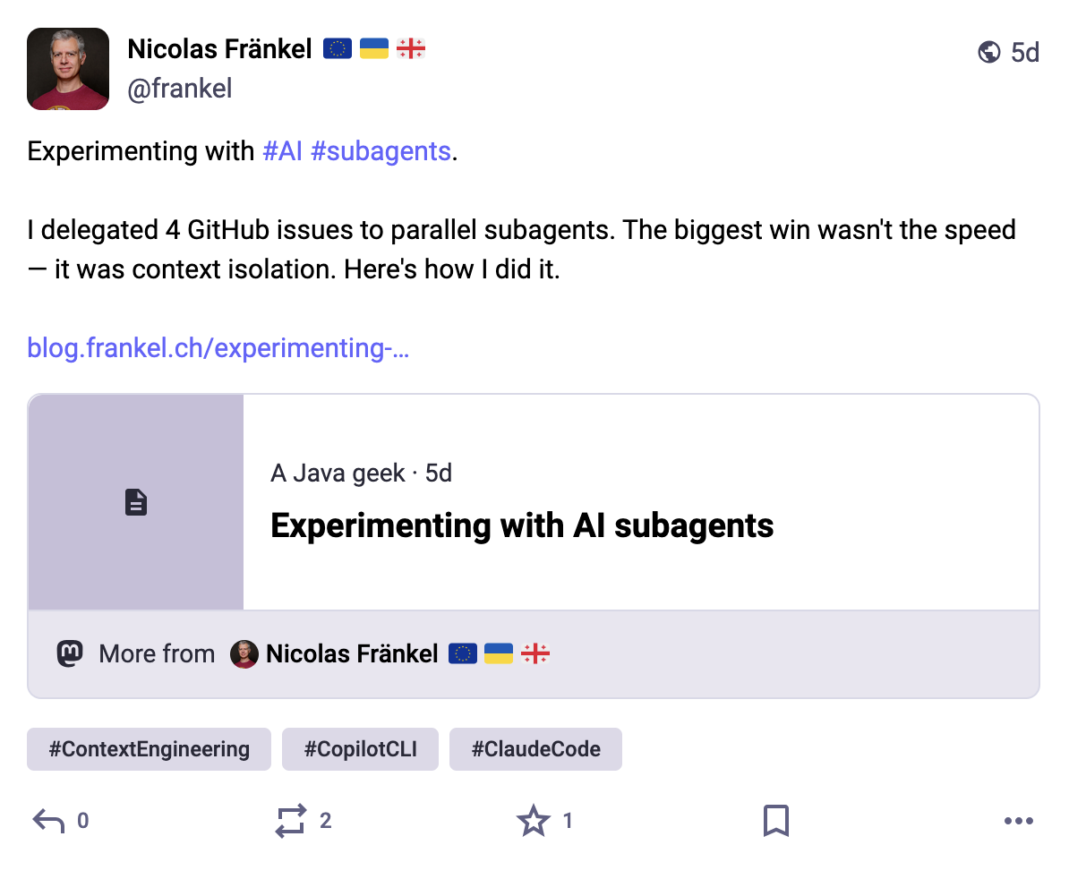 Mastodon link preview