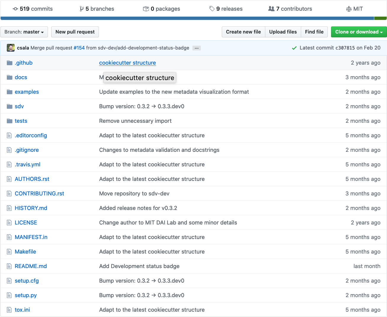 Commit timestamps of files