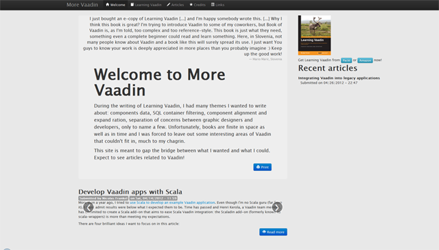 More Vaadin redone with Bootstrap