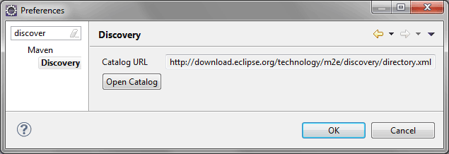 Eclipse Maven discovery configuration